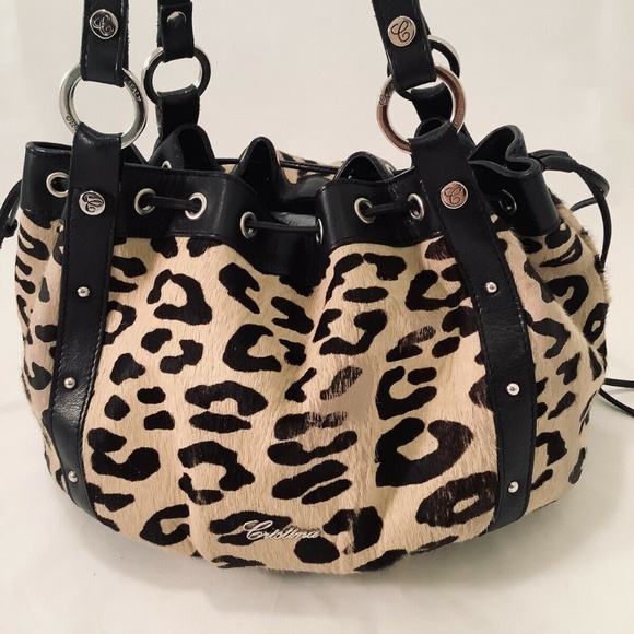 Cristina Made in Italy Leather Calf Leopard Bag - Picture 3 of 8